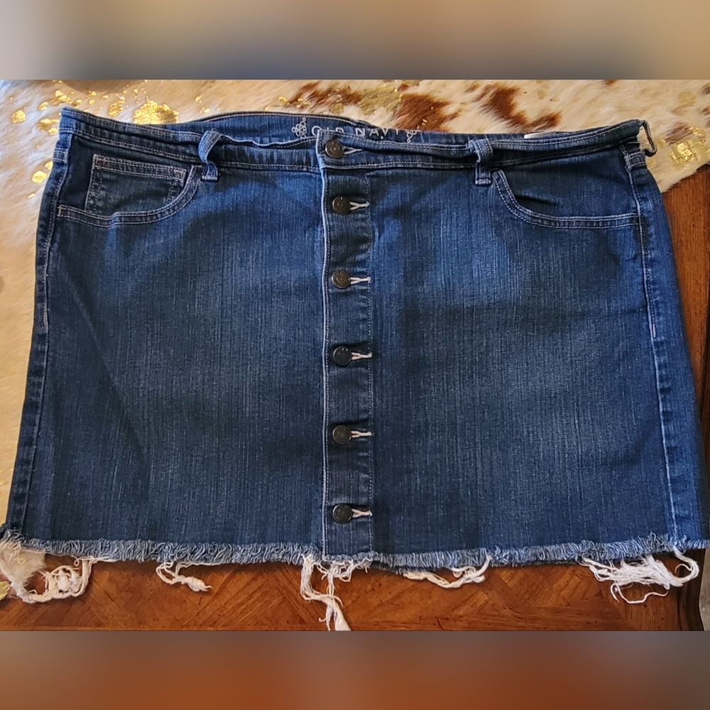 Woman's Old Navy Jean Mini Skirt Plus Size